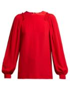 Matchesfashion.com No. 21 - Ruffled Silk Blouse - Womens - Red