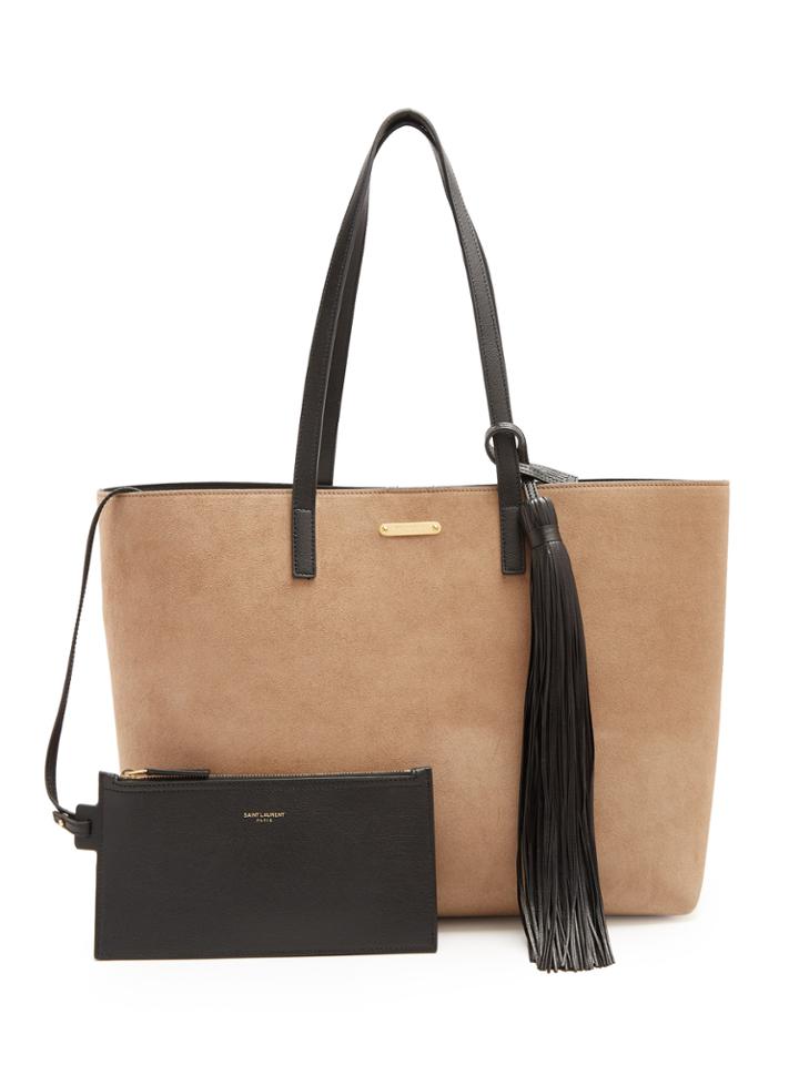 Saint Laurent Shopping Suede Tote