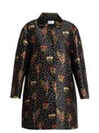 Redvalentino Blooming Garden-jacquard Round-collar Coat