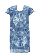 Pippa Holt - No. 340 Embroidered Tie-dyed Cotton Kaftan - Womens - Blue Print