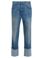 Gucci Web-trimmed Straight-leg Jeans