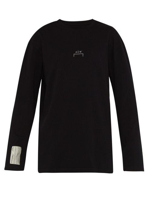 Matchesfashion.com A-cold-wall* - Logo Print Cotton Jersey T Shirt - Mens - Black