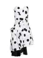 Marc By Marc Jacobs Blurred-dots Print Strapless Dress
