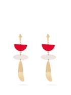 Matchesfashion.com Isabel Marant - Perspex Drop Earrings - Womens - Red