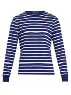 Polo Ralph Lauren Logo-embroidered Striped Cotton-jersey Top