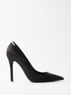 Tom Ford - 105 Crystal-embellished Satin Point-toe Pumps - Womens - Black Silver