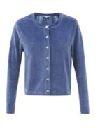 Skin - Adaline Cotton-blend Terry Cardigan - Womens - Blue