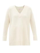 Co - V-neck Cotton-blend Sweater - Womens - Ivory