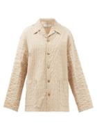 Le17septembre Homme - Ripple Patch-pocket Cotton-seersucker Shirt - Mens - Beige