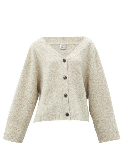 Matchesfashion.com Totme - Treviso Wool-blend Cardigan - Womens - Beige