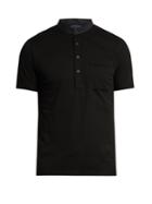 Lanvin Mandarin-collar Cotton Polo Shirt