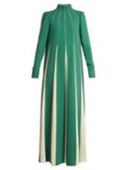 Valentino High-neck Silk-sable Dress