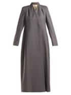 Matchesfashion.com The Row - Nalty Double Breasted Wool Coat - Womens - Dark Grey