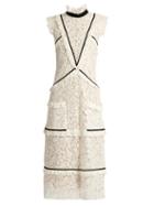 Erdem Abigail Contrast-trimmed Lace Midi Dress