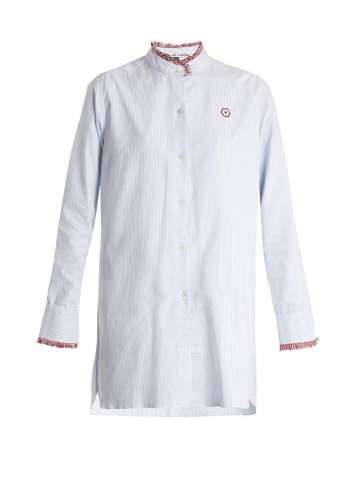 Jupe By Jackie Old Settler Striped Cotton-poplin Shirt
