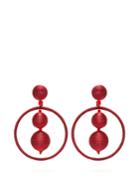 Oscar De La Renta Bead-embellished Ball And Hoop-drop Earrings
