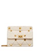 Matchesfashion.com Valentino Garavani - Roman Stud Small Knitted Shoulder Bag - Womens - White