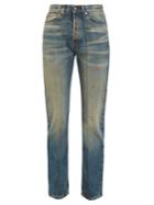Gucci Butterfly-embroidered Straight-leg Jeans
