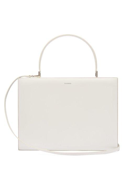 Matchesfashion.com Jil Sander - Case Medium Leather Shoulder Bag - Womens - White