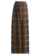 Vivienne Westwood Contrast-panel Checked Wool Skirt