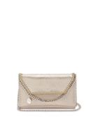 Matchesfashion.com Stella Mccartney - New Falabella Mini Faux-suede Shoulder Bag - Womens - Gold