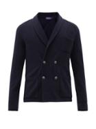Matchesfashion.com Ralph Lauren Purple Label - Shawl-collar Double-breasted Cashmere Cardigan - Mens - Navy