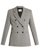 Msgm Double-breasted Hound's-tooth Blazer