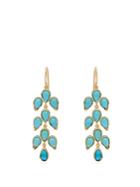 Irene Neuwirth 18kt Gold & Turquoise Leaf Drop Earrings