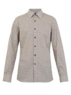 Prada Single-cuff Arrow-print Cotton Shirt