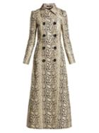 Matchesfashion.com Kwaidan Editions - Python Print Leather Coat - Womens - Python