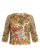 Redvalentino Floral-embroidered Round-neck Top