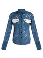 Calvin Klein 205w39nyc Point-collar Cotton-blend Lace Shirt