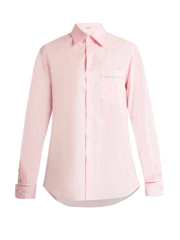 Blouse George Lace-trimmed Poplin Shirt