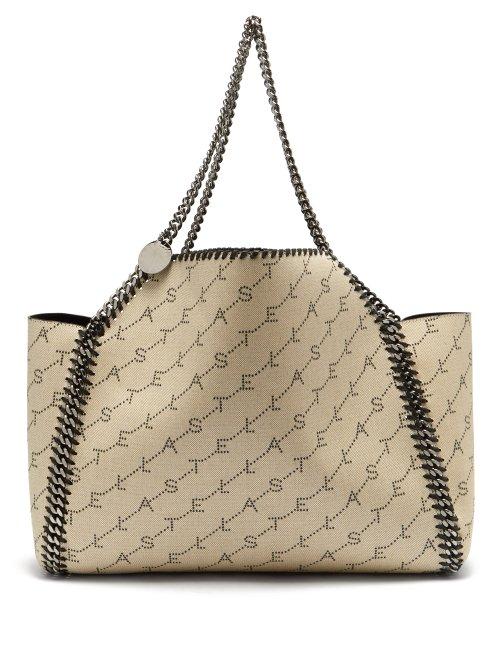 Matchesfashion.com Stella Mccartney - Falabella Logo Canvas Tote - Womens - Cream Multi