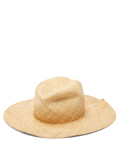 Matchesfashion.com Lola Hats - Commando Pleated Raffia Hat - Womens - Beige White