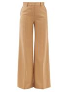 Ladies Rtw Bella Freud - Kim Wool Cavalry-twill Flared Suit Trousers - Womens - Camel