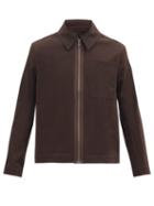 Matchesfashion.com Studio Nicholson - Timora Zipped Cotton-twill Jacket - Mens - Brown