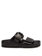 Ladies Shoes Rick Owens - X Birkenstock Rotterdam Leather Slides - Womens - Black
