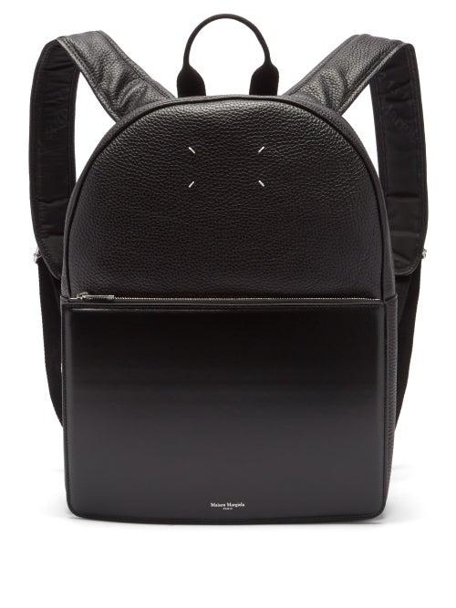Matchesfashion.com Maison Margiela - Four-stitches Grained-leather Backpack - Mens - Black