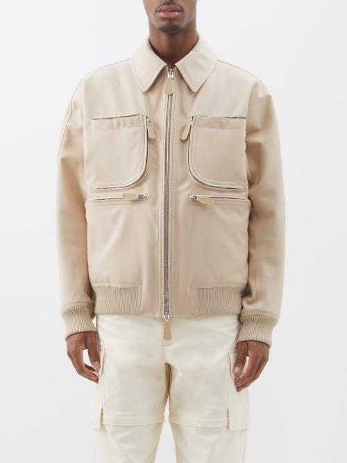 Burberry - Zip-pocket Twill Harrington Jacket - Mens - Beige Multi