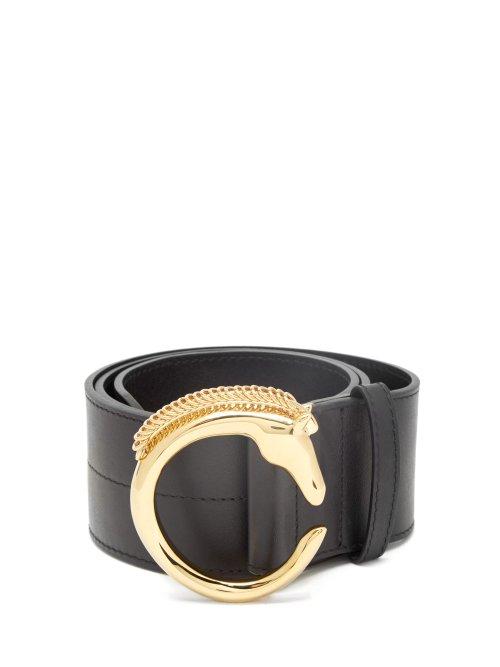 Matchesfashion.com Chlo - Horse Buckle Leather Belt - Womens - Blue