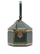 Matchesfashion.com Gucci - Geometric Leather Wristlet Clutch - Womens - Green