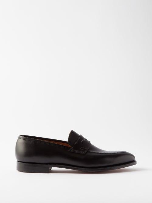 Crockett & Jones - Sydney Leather Loafers - Mens - Black