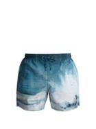 Matchesfashion.com Maran - The Splash Print Swim Shorts - Mens - Blue Multi