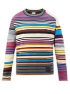 Paul Smith - Logo-patch Striped Cotton Sweater - Mens - Multi