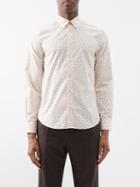 Paul Smith - Orange-print Cotton Shirt - Mens - Cream Multi