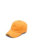 Matchesfashion.com Heron Preston - Embroidered Cotton Blend Cap - Mens - Black Orange