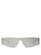 Matchesfashion.com Balenciaga - Reflective Rimless Acetate Sunglasses - Womens - Silver