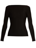 Helmut Lang Cut-out Back Technical Ribbed-knit Sweater