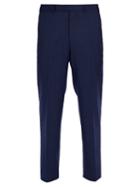 Matchesfashion.com Ermenegildo Zegna - Straight Leg Wool Trousers - Mens - Blue